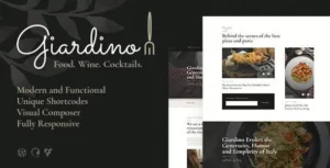 Giardino An Italian Restaurant & Cafe WordPress Theme 95% OFF