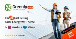 Greenly - Ecology & Solar Energy WordPress Theme 95% OFF
