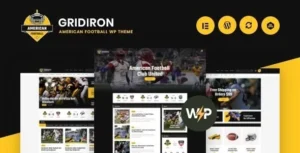 Gridiron – American Football & NFL Superbowl Team WordPress Theme 95% OFF