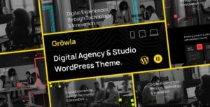 Gröwla– Digital Agency & Studio WordPress Theme 95% OFF