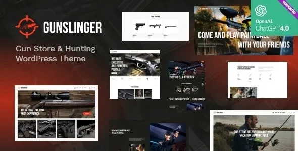 Gunslinger – Gun Store & Hunting WordPress Theme 95% OFF