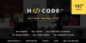 H-Code - Responsive & Multipurpose WordPress Theme 95% OFF