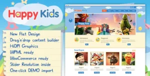 Happy Kids Children WordPress Theme [95% OFF]