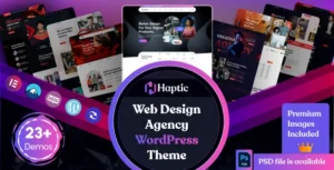 Haptic - Web Design Agency WordPress Theme 95% OFF
