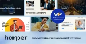 Harper – Copywriter & Marketing Specialist WordPress Theme 95% OFF