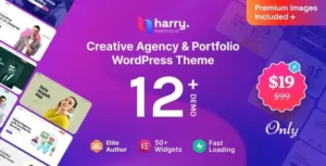 Harry- Creative Agency & Portfolio WordPress Theme 95% OFF