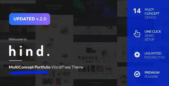 Hind – Multi-Concept Portfolio & Photography WordPress Theme [95% OFF]