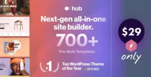 Hub – Responsive Multi-Purpose WordPress Theme [95% OFF]