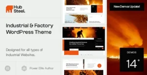 Hubsteel Industrial & Factory WordPress Theme 95% OFF