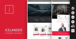 Icelander – Accessible Business Portfolio & WooCommerce WordPress Theme [95% OFF]