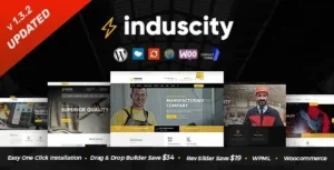 Induscity- Factory and Manufacturing WordPress Theme 95% OFF