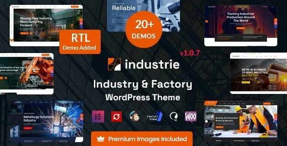 Industrie Factory & Industry WordPress Theme 95% OFF