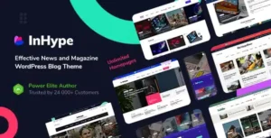 InHype – Blog & Magazine WordPress Theme [95% OFF]