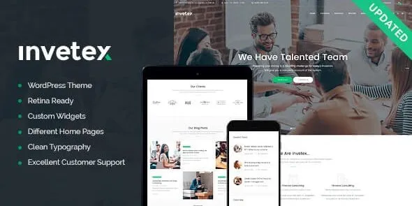 Invetex – Business Consulting & Investments WordPress Theme + RTL 95% OFF