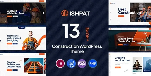 Ishpat – Construction WordPress Theme 95% OFF