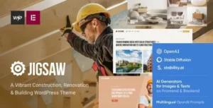 Jigsaw - Building & Construction WordPress Theme 95% OFF