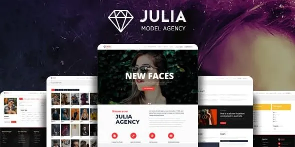 Julia Model Agency Theme 95% OFF