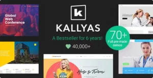 KALLYAS – Creative eCommerce Multi-Purpose WordPress Theme [95% OFF]