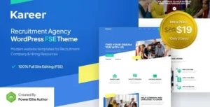 Kareer - Human Resource & Recruitment Agency FSE WordPress Theme 95% OFF