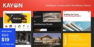 Kayon - Building & Construction WordPress Theme 95% OFF