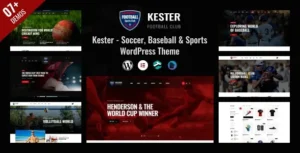 Kester - Soccer Club & Sports News WordPress Theme 95% OFF
