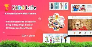 Kids Life - Children WordPress Theme 95% OFF