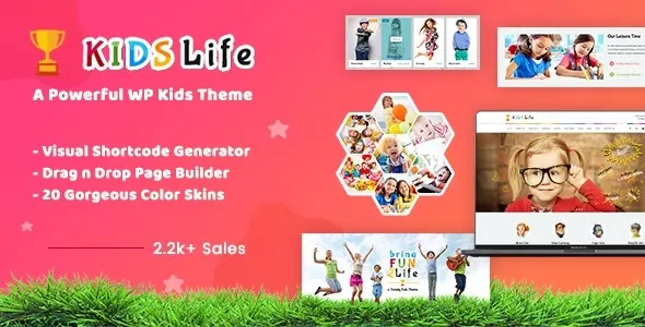 Kids Life – Children WordPress Theme 95% OFF
