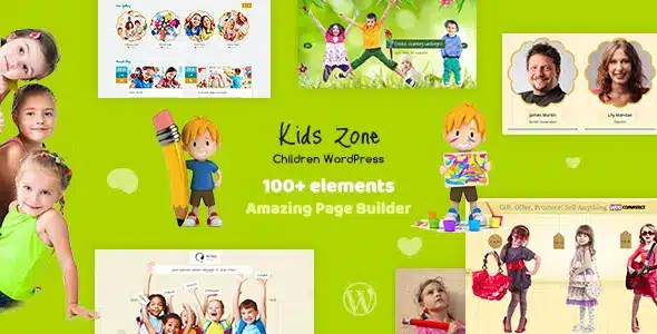Kids Zone Children & Kids WordPress Theme [95% OFF]
