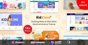 KidXtore - Kids Clothing and Toys Store Elementor WordPress Theme 95% OFF