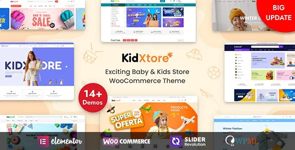 KidXtore – Kids Clothing and Toys Store Elementor WordPress Theme 95% OFF