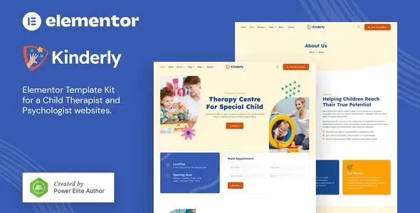 Kinderly – Child Therapist & Psychologist FSE WordPress Theme 95% OFF