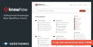 KnowHow – A Knowledge Base WordPress Theme [95% OFF]