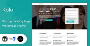 Kolo Startup Landing Page WordPress Theme 95% OFF