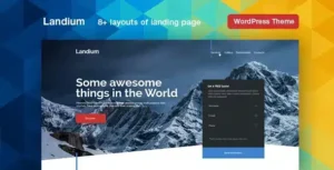 Landium – APP Landing Page WordPress Theme [95% OFF]