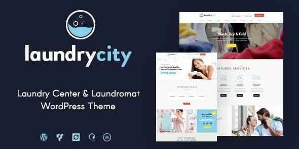 Laundry City – Dry Cleaning & Washing Services WordPress Theme 95% Off