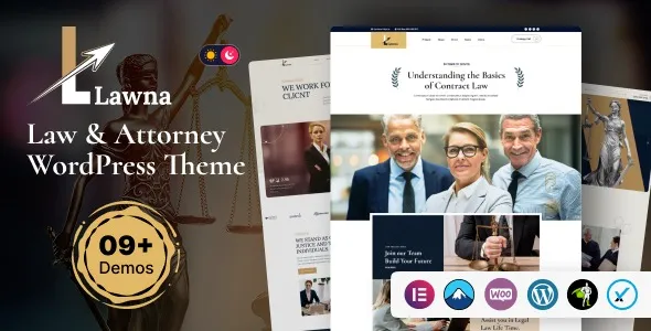 Lawna – Lawyer & Law Firm WordPress Theme 95% OFF