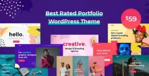 Leedo - Modern, Colorful & Creative Portfolio WordPress Theme 95% OFF