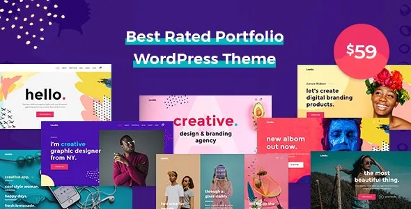 Leedo – Modern, Colorful & Creative Portfolio WordPress Theme 95% OFF