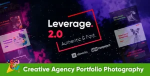 Leverage Creative Agency & Portfolio WordPress Theme [95% OFF]
