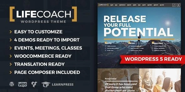 Life Coach WordPress Theme [95% OFF]