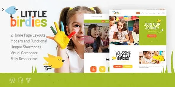Little Birdies – Children Kindergarten WordPress Theme | 95% OFF