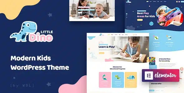 Littledino – Modern Kids WordPress Theme [95% OFF]