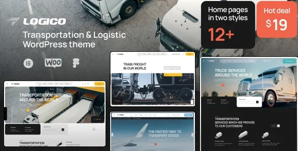 Logico – Transportation & Logistics WordPress Theme 95% OFF
