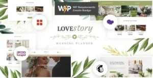 Love Story - A Beautiful Wedding and Event Planner Theme 95% OFF