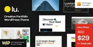 Lunna – Creative Portfolio WordPress Theme 95% OFF