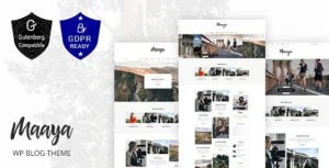 Maaya - Travel Blog WordPress Theme 95% OFF