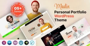 Madin - Personal Portfolio WordPress Theme 95% OFF