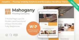 Mahogany- Carpenting Woodwork & Flooring Company WordPress Theme 95% OFF