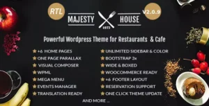 Majesty – Restaurant WooCommerce WordPress Theme [95% OFF]
