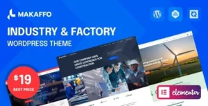 Makaffo - Industry & Factory WordPress Theme 95% OFF